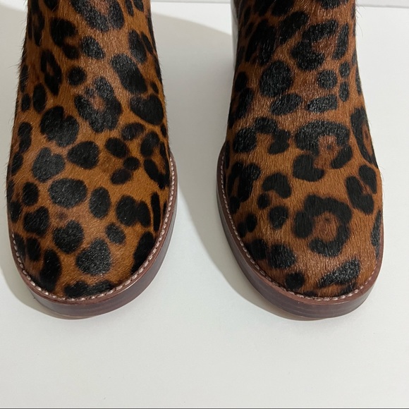 NWT Madewell Autumn High Chelsea Dark Leopard Boots 7.5 - Picture 5 of 16